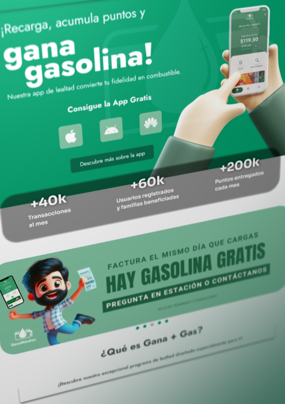 Gana Más Gas sitio web
